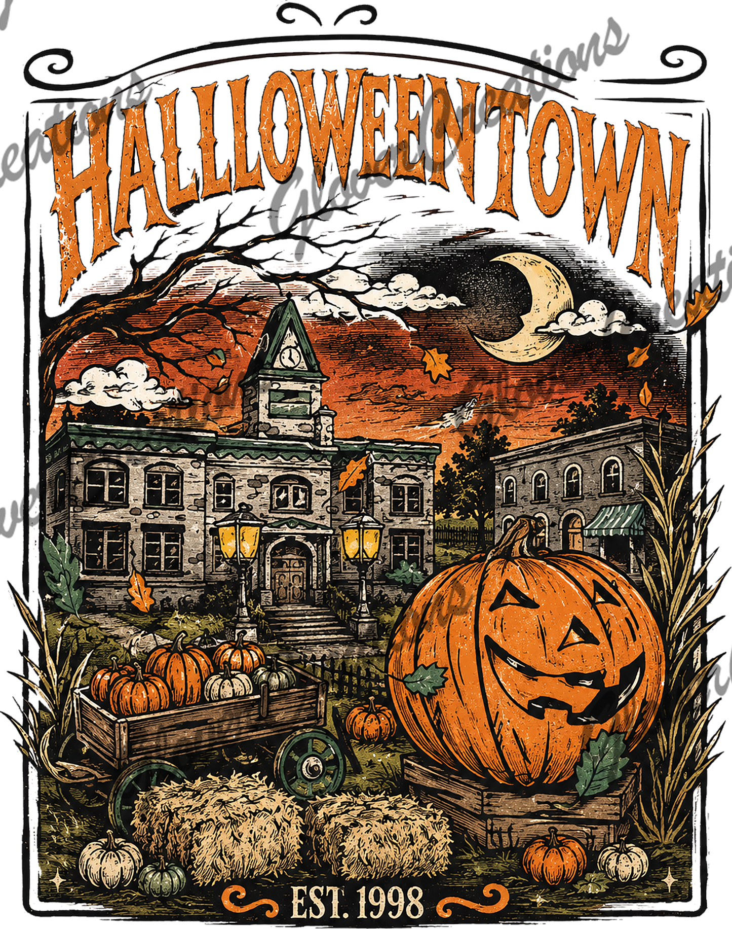 Halloween Town Direct to Film Ready to Press Heat Transfers
