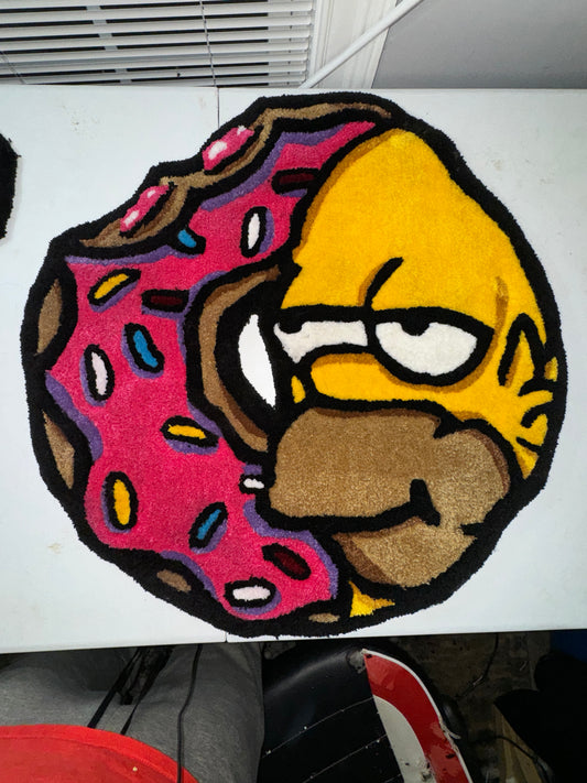Homer Simpson Donut Rug