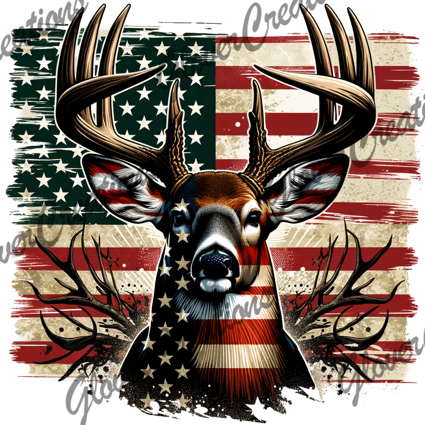 American Deer Direct to Film Ready to Press Heat Transfers