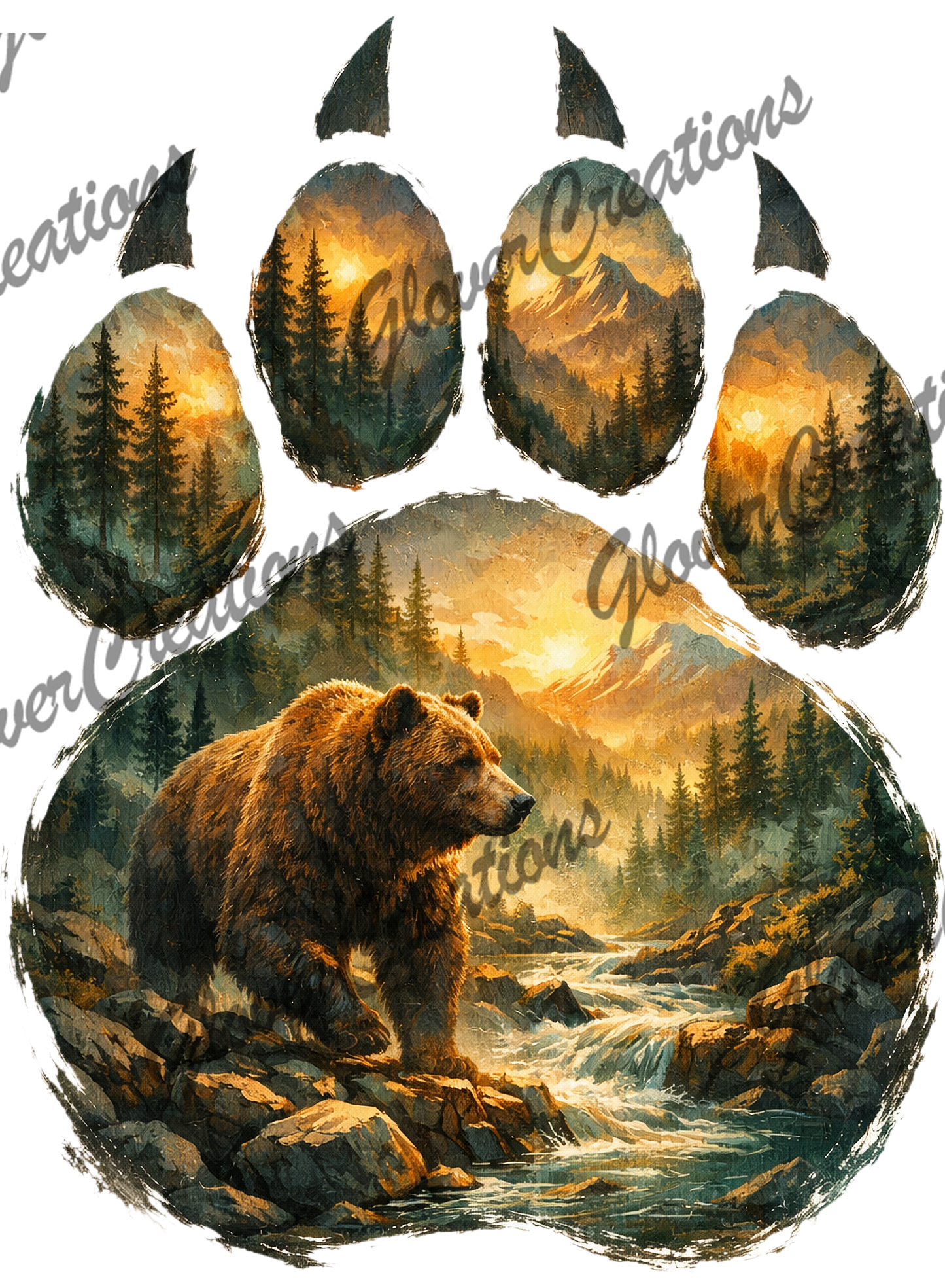 Bear Paw Direct to Film Ready to Press Heat Transfers
