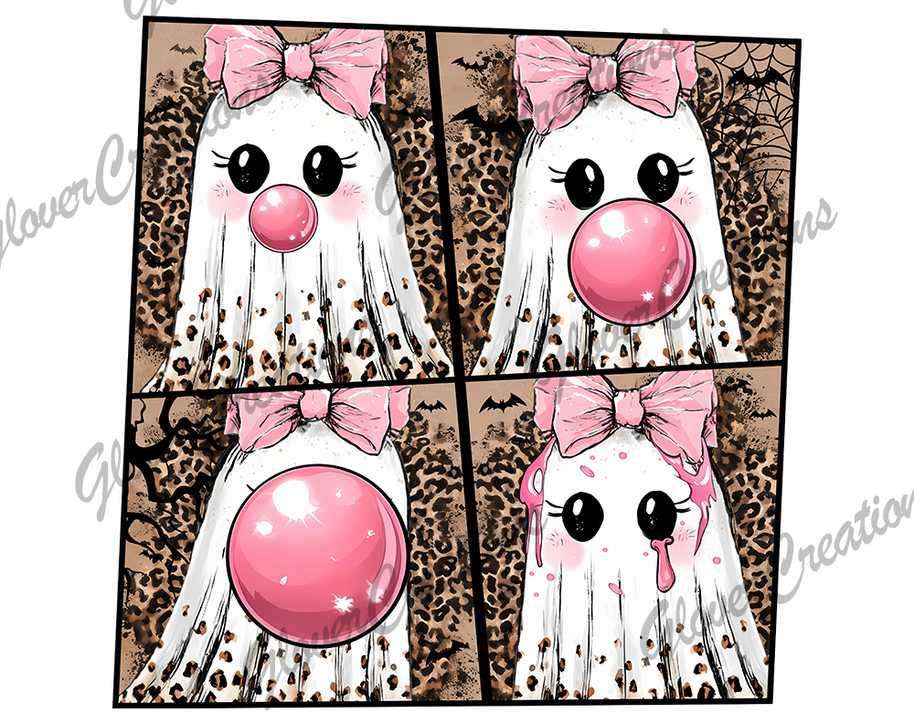 Bubblegum Ghosties Direct to Film Ready to Press Heat Transfers