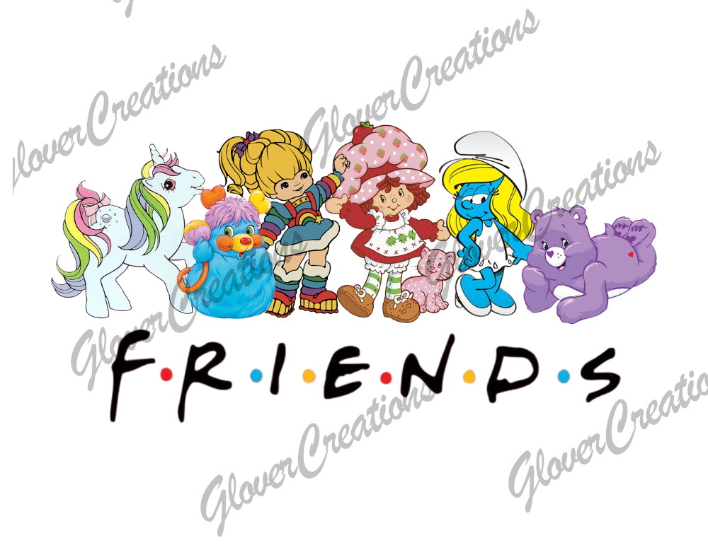 Cartoon Friends Direct to Film Ready to Press Heat Transfers