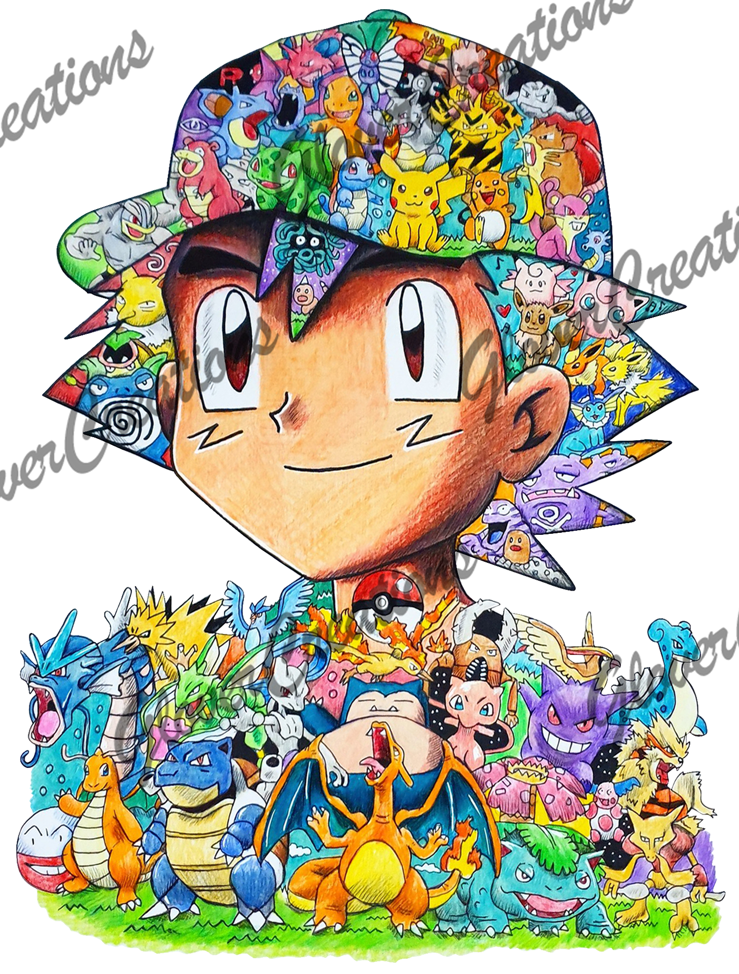 Anime Collage Direct to Film Ready to Press Heat Transfers