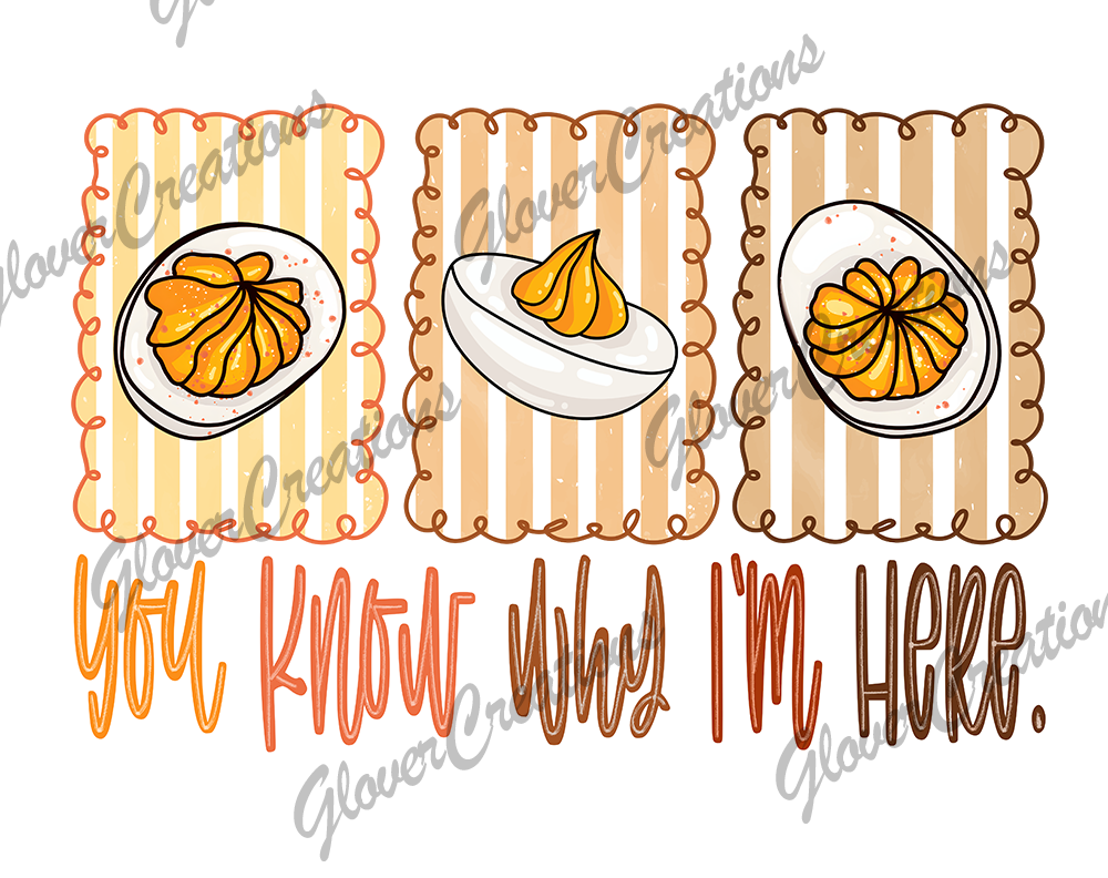 Deviled Eggs Thanksgiving Direct to Film Ready to Press Heat Transfers