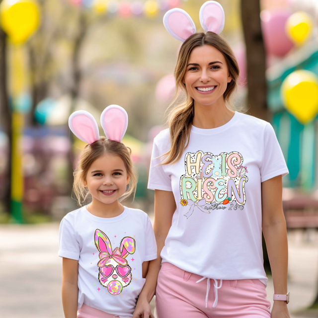 2 Surprise Pick Easter Tees Easter Eggs Bunny T Shirts Adult Unisex Sizing