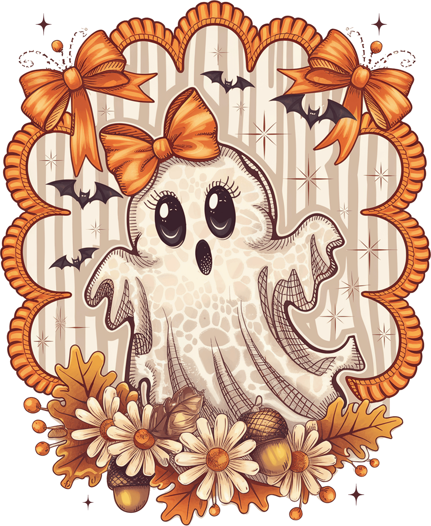 Spooky Booo Ghost Direct to Film Ready to Press Heat Transfers