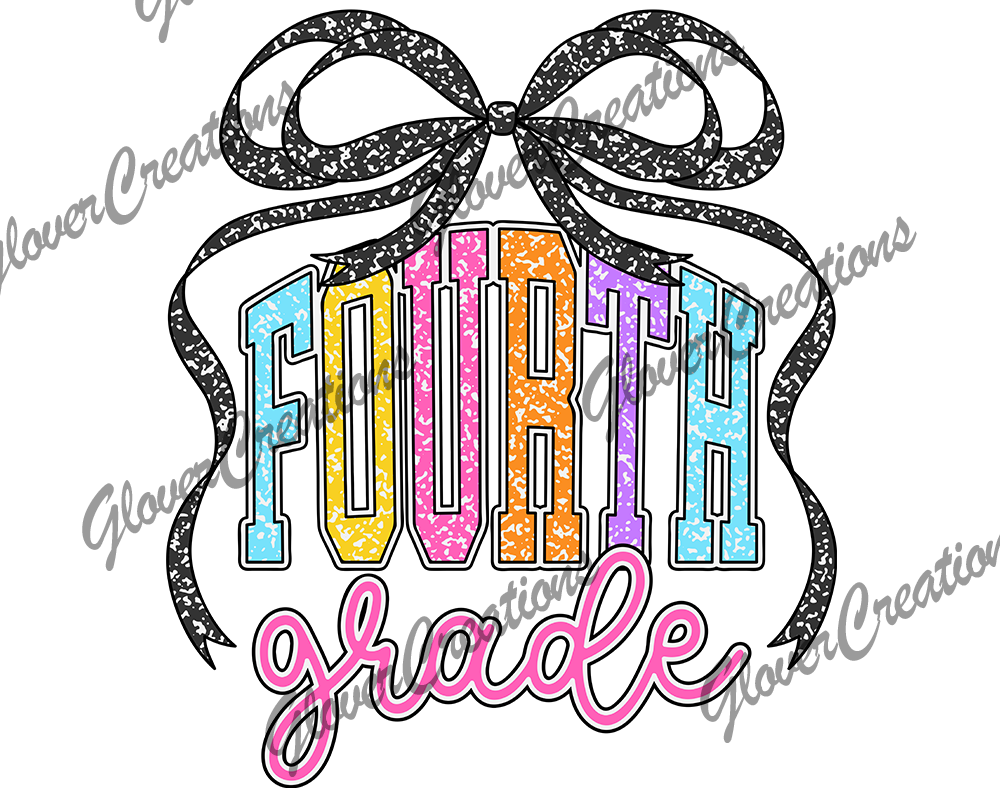 Girl Forth Grade Child Size Direct to Film Ready to Press Heat Transfers