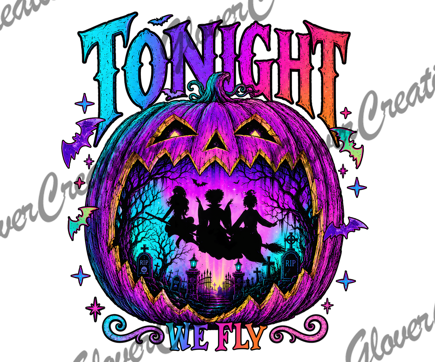 Hocus Halloween Direct to Film Ready to Press Heat Transfers