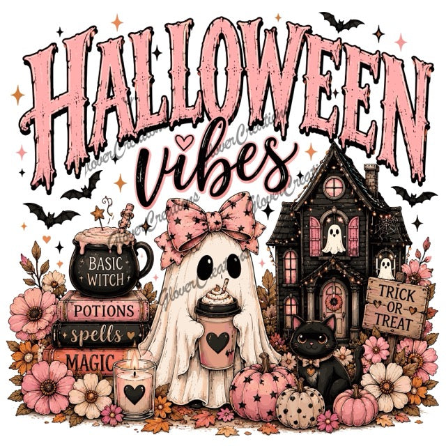 Halloween Vibes Direct to Film Ready to Press Heat Transfers