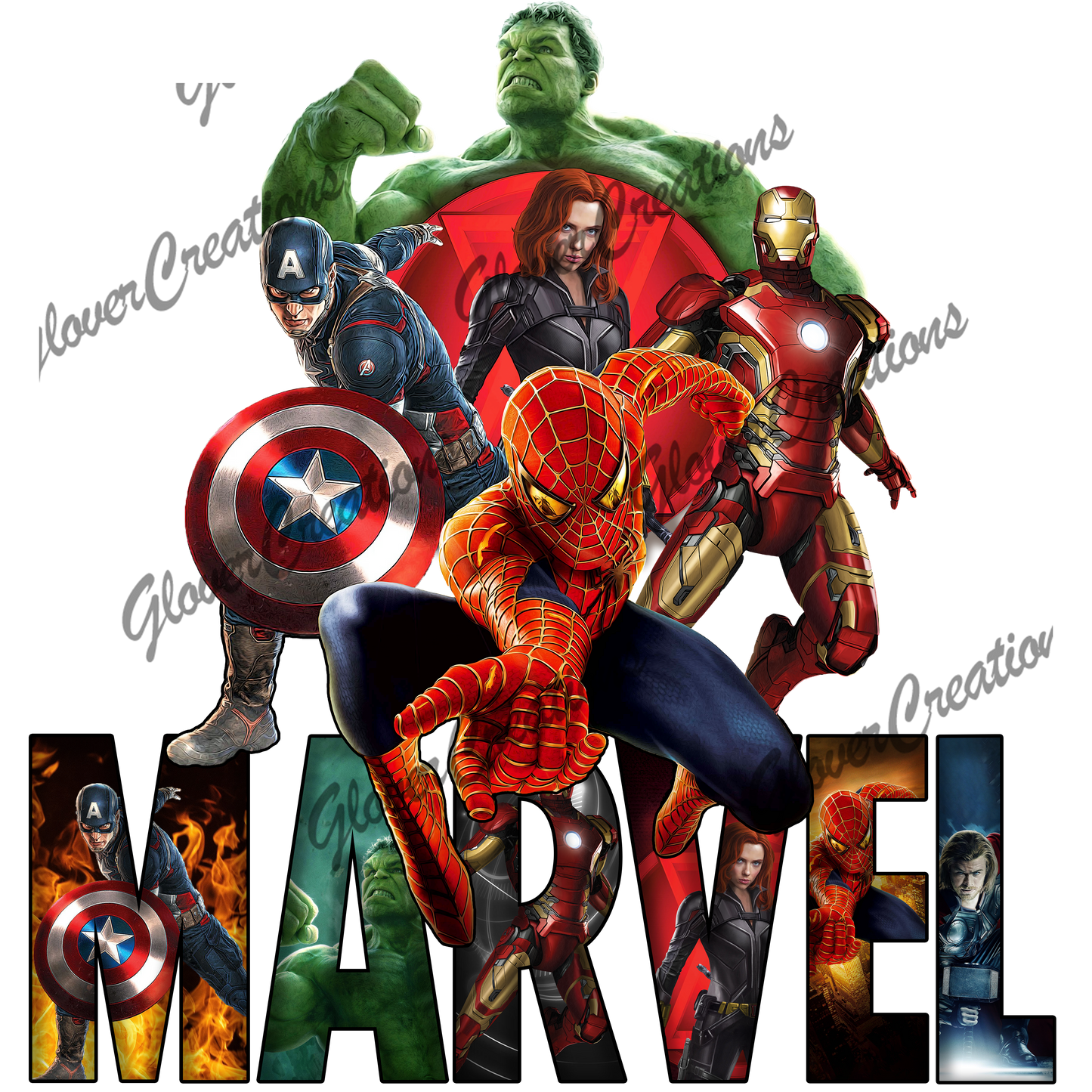 Super Hero Squad Direct to Film Ready to Press Heat Transfers