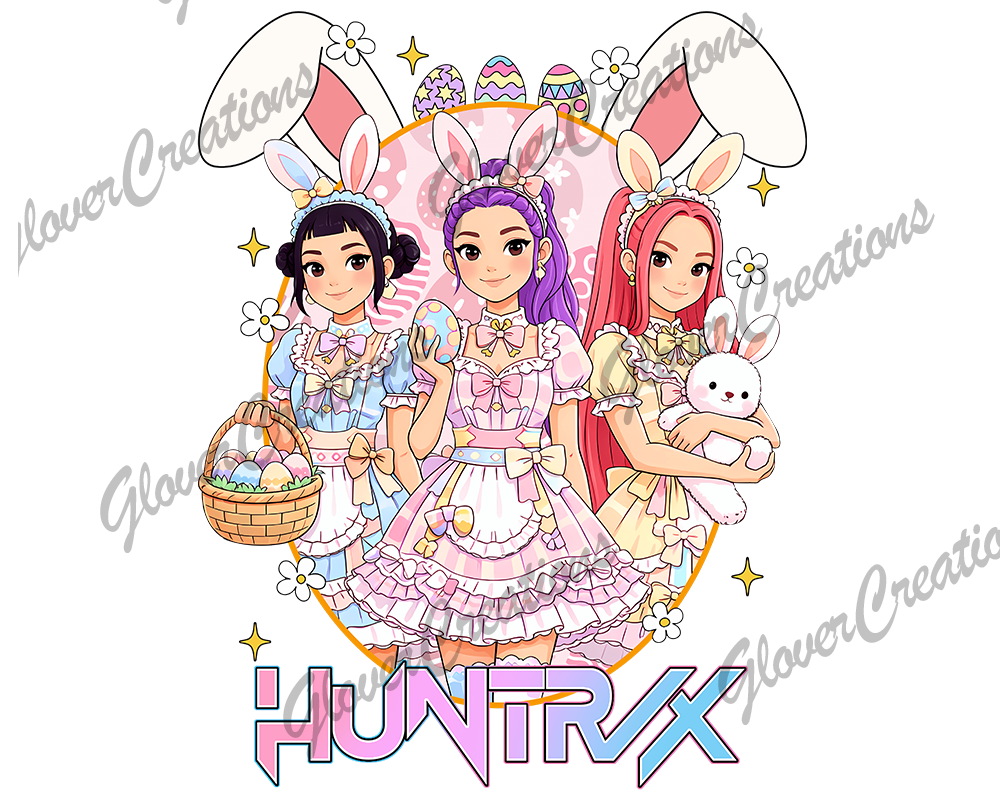 Easter K Pop Direct to Film Ready to Press Heat Transfers