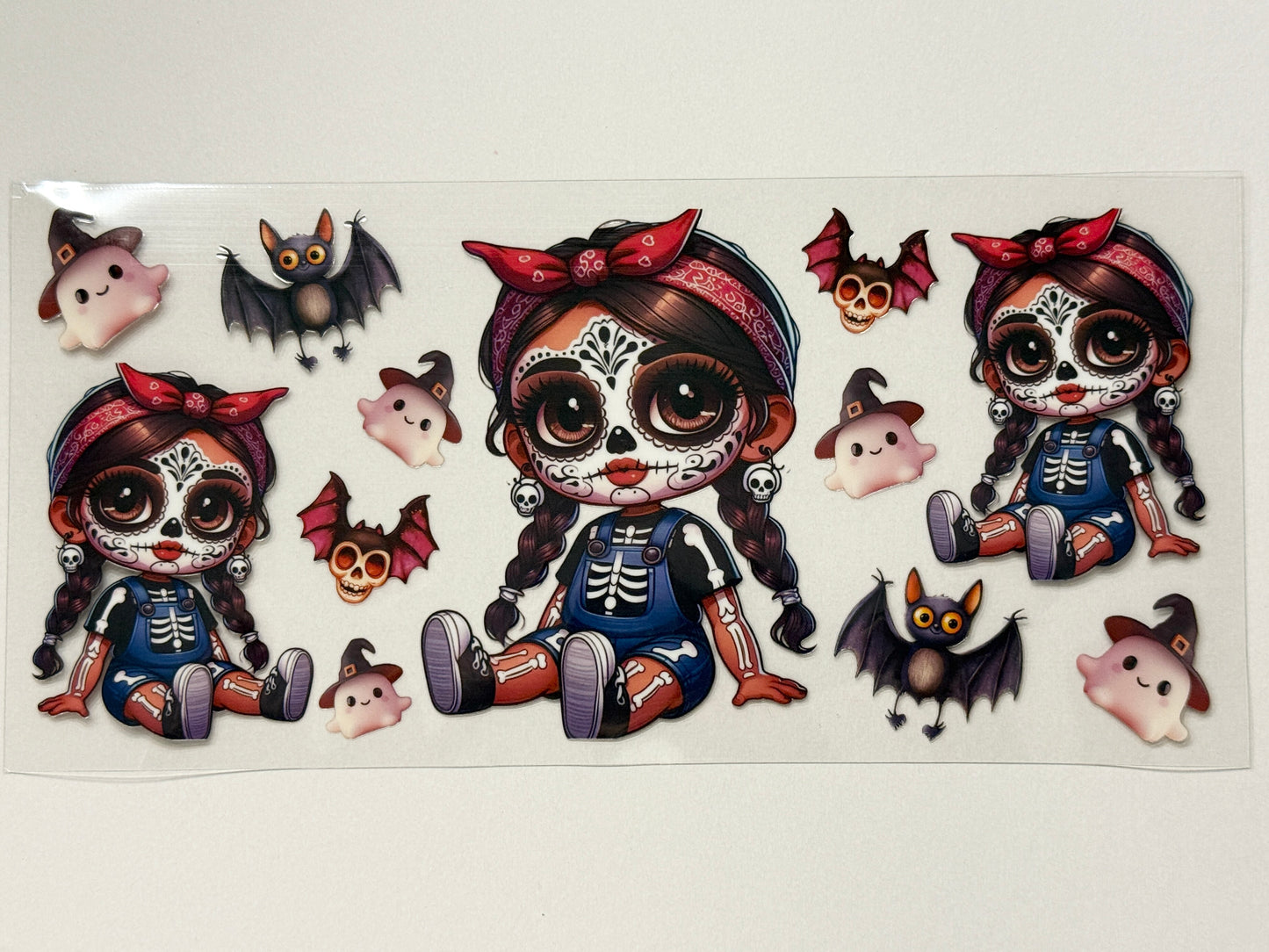 Lady Halloween UV DTF Transfers