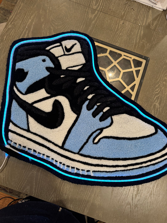 Custom LED Jordan Shoe Rug