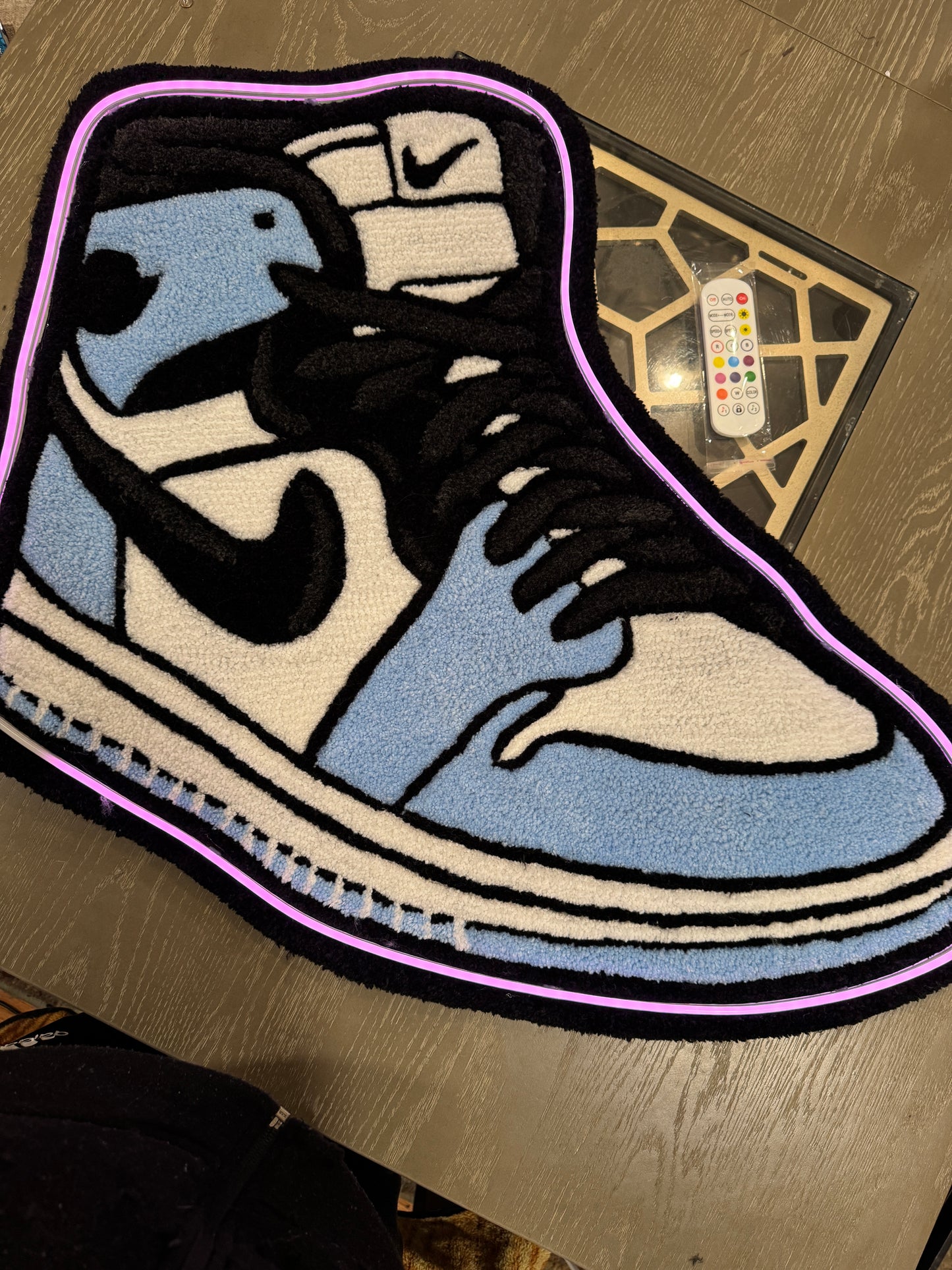 Custom LED Jordan Shoe Rug