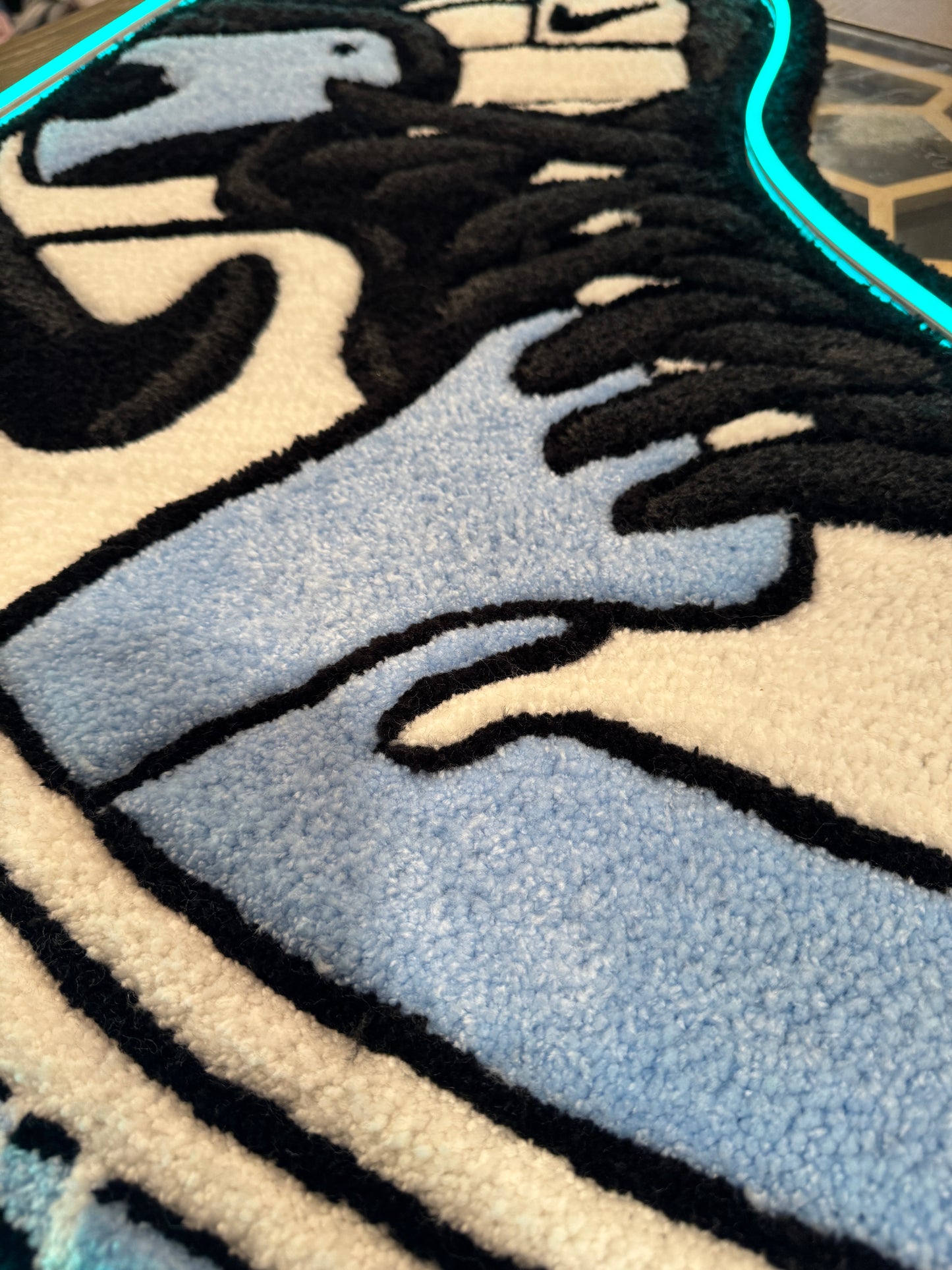 Custom LED Jordan Shoe Rug