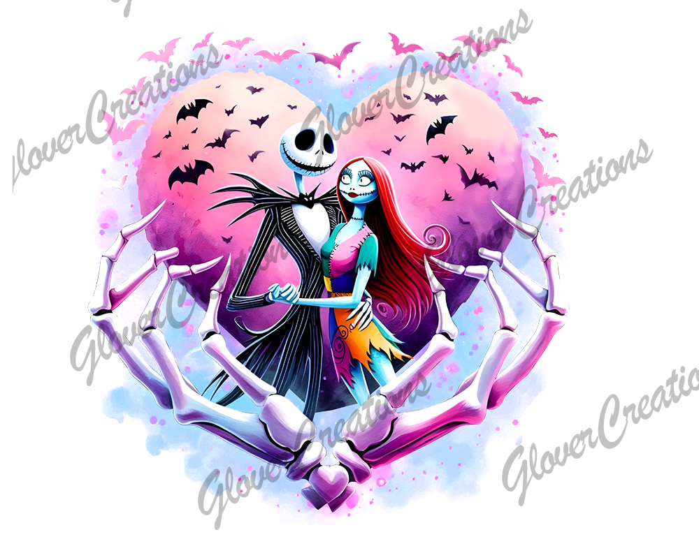 Skeleton Love Direct to Film Ready to Press Heat Transfer