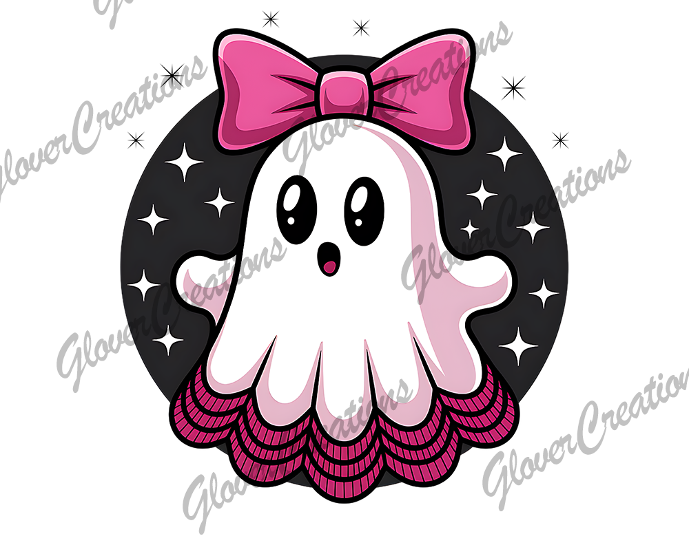Child Size Cute Ghost Direct to Film Ready to Press Heat Transfers