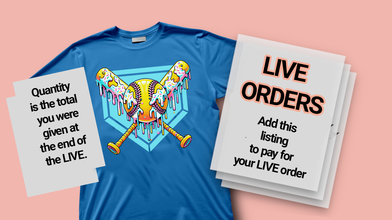 LIVE Tiktok OrderDirect to Film Ready to Press Heat Transfers