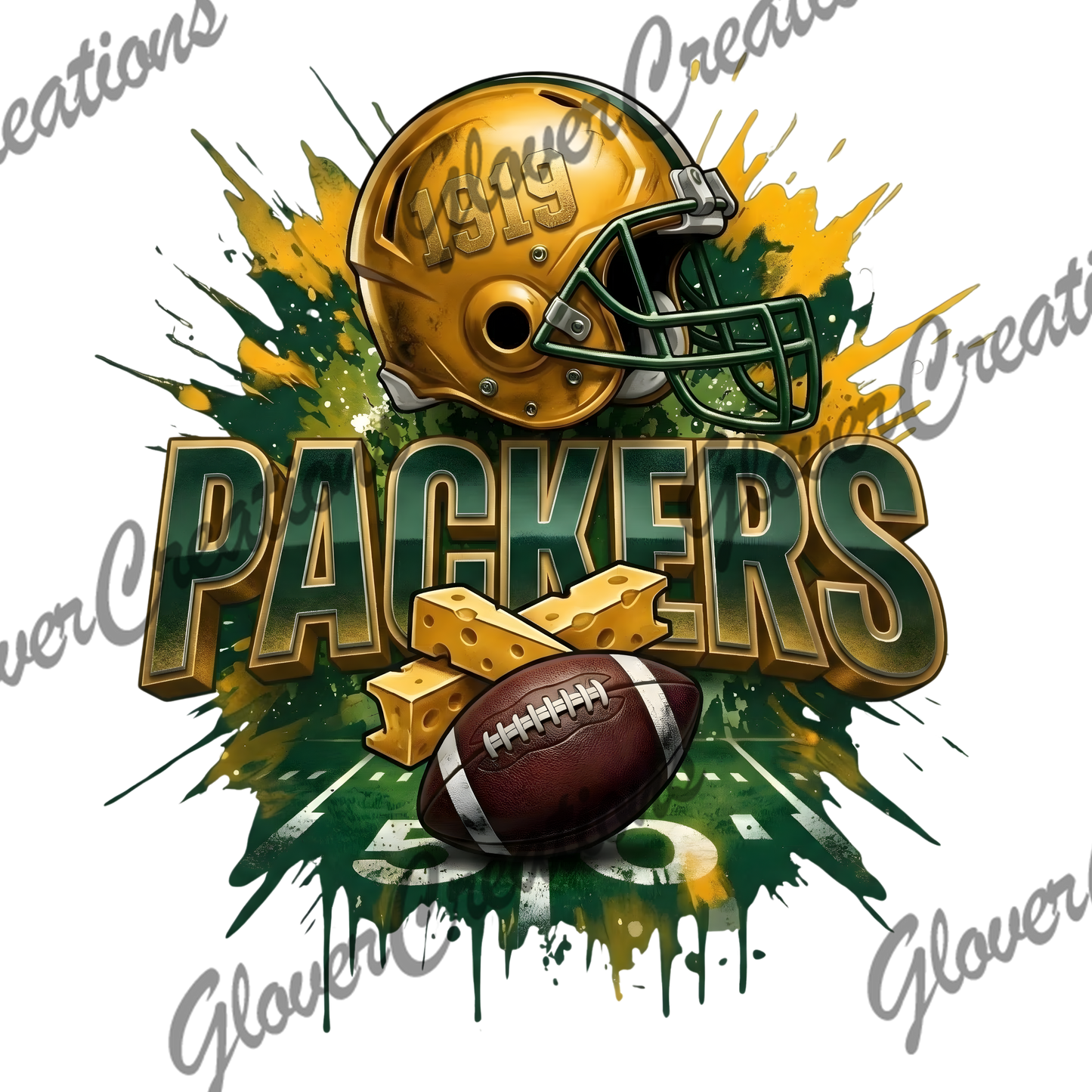 Football Packers Direct to Film Ready to Press Heat Transfers