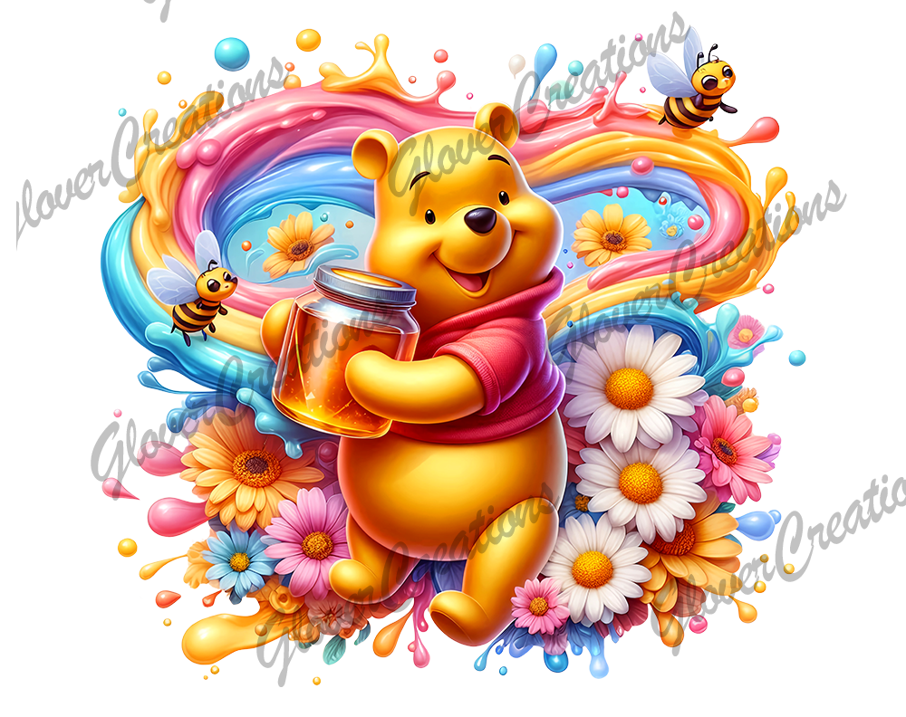 Colorful Bear Direct to Film Ready to Press Heat Transfers