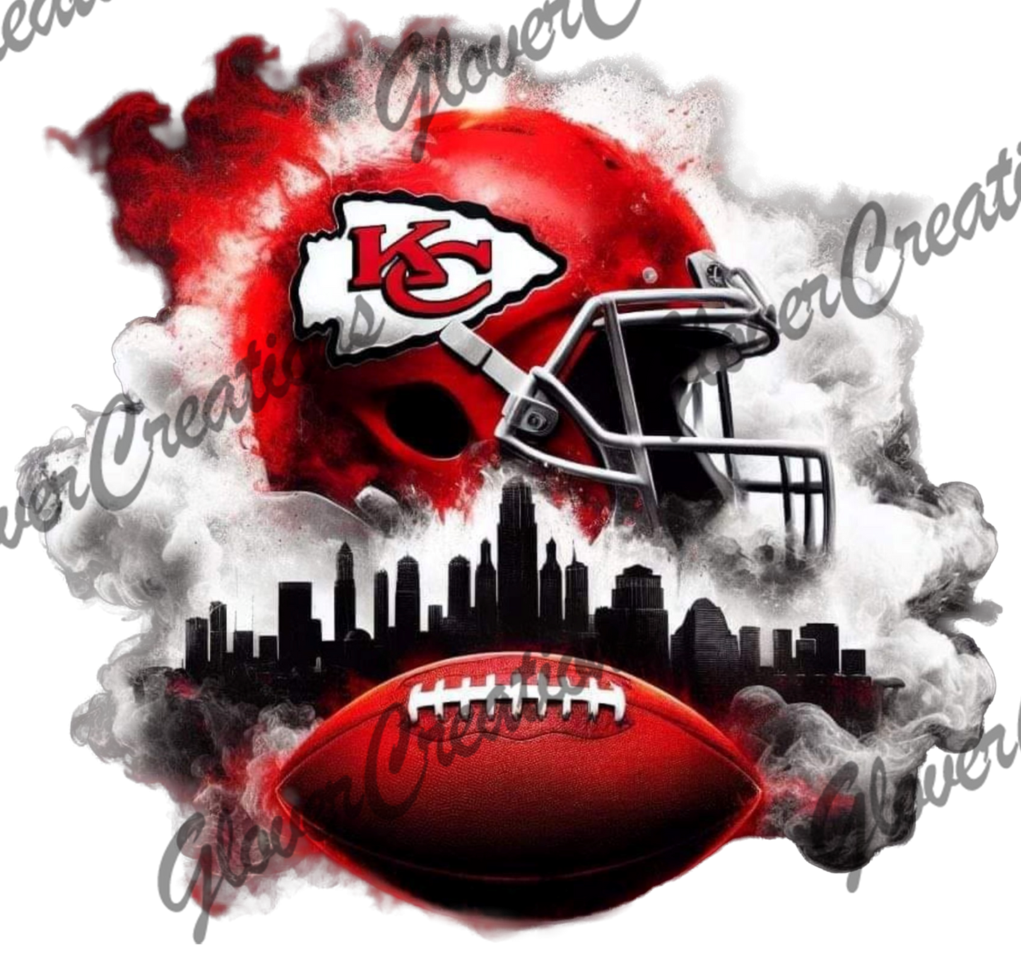 KC Football Direct to Film Ready to Press Heat Transfers