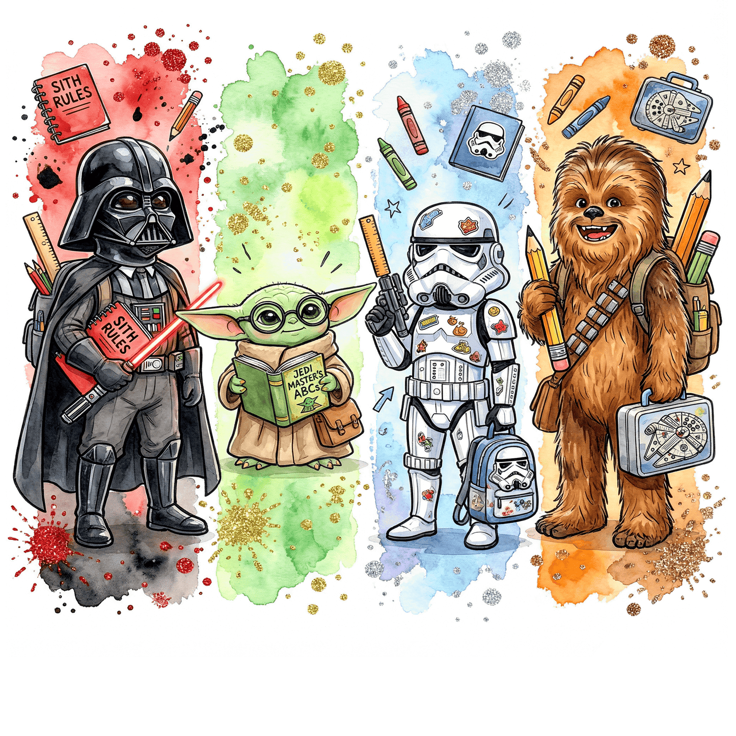 Space Wars Direct to Film Ready to Press Heat Transfers