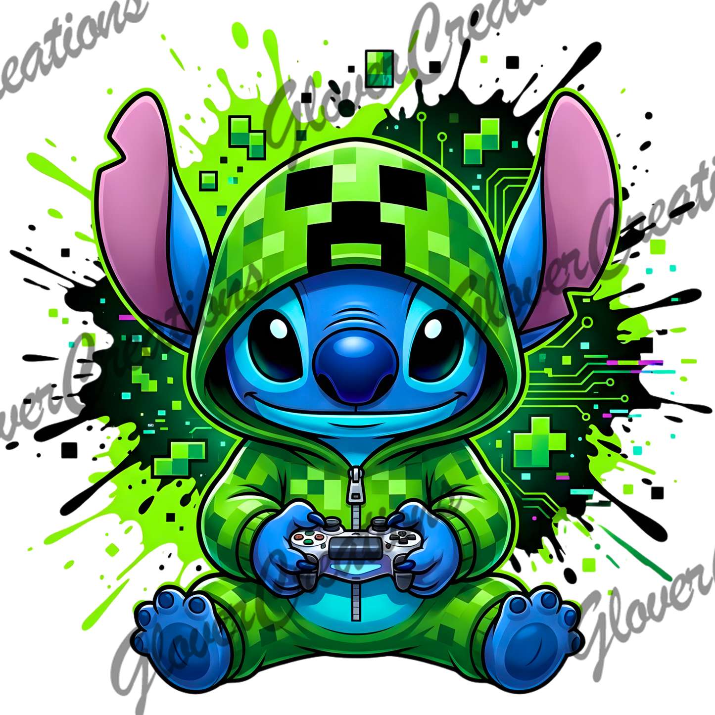 Green Monster Gamer Direct to Film Ready to Press Heat Transfers