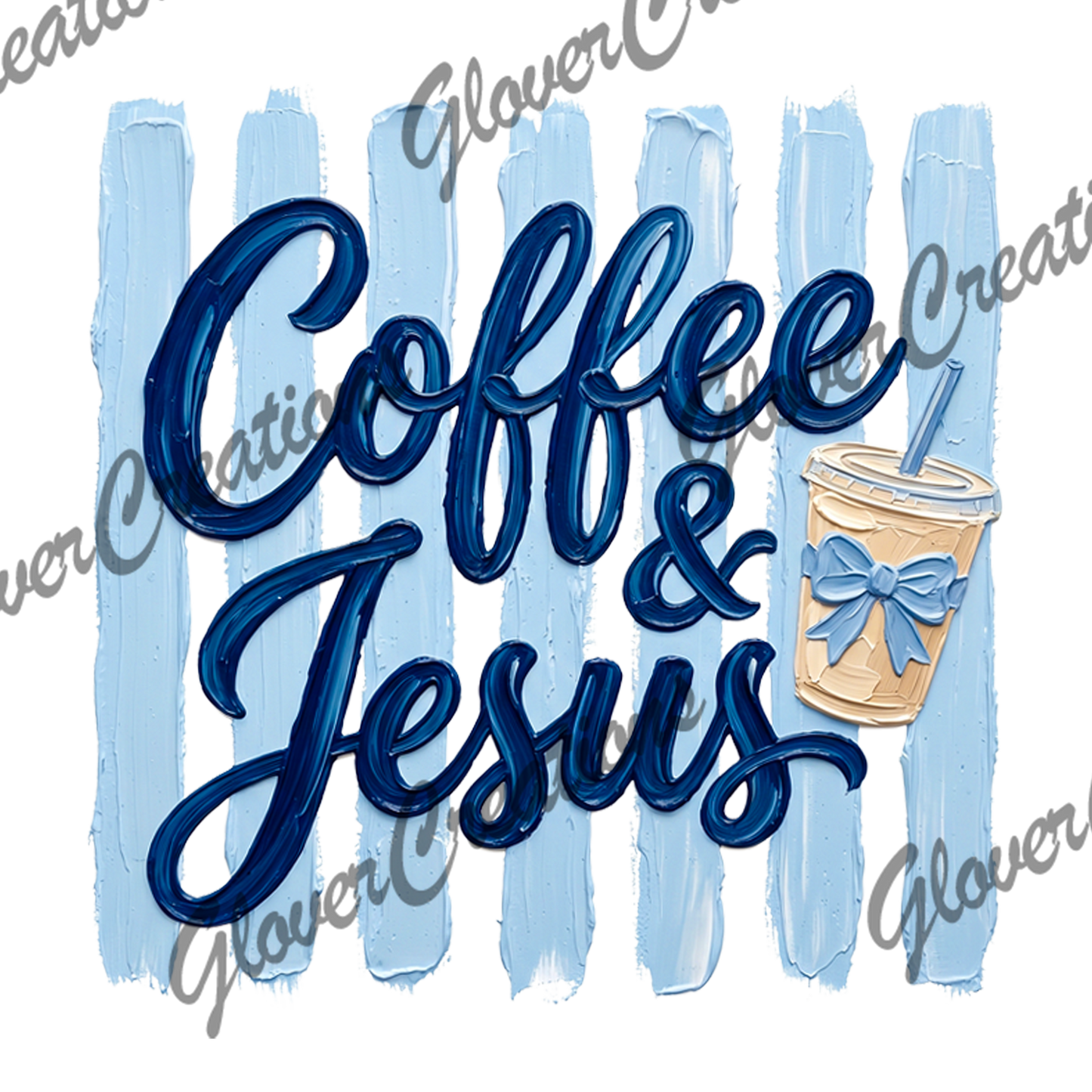 Coffee And Jesus Direct to Film Ready to Press Heat Transfers