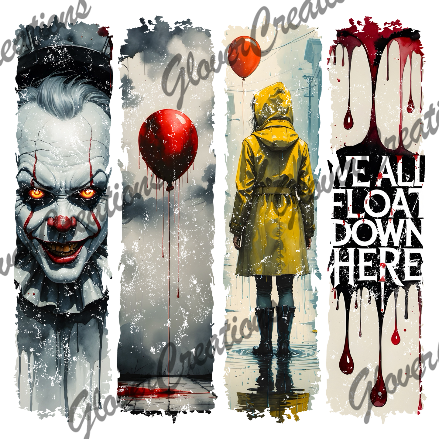 Clown Halloween Direct to Film Ready to Press Heat Transfers