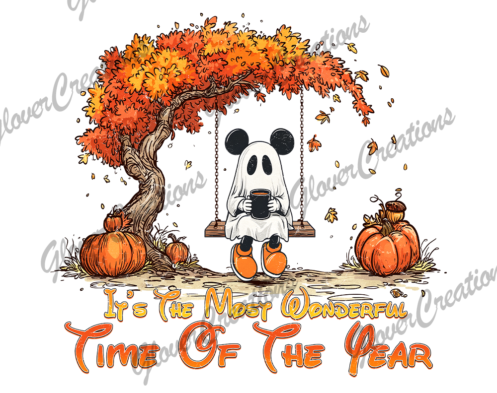Child Size Most Wonderful Time Of The Year Direct to Film Ready to Press Heat Transfers