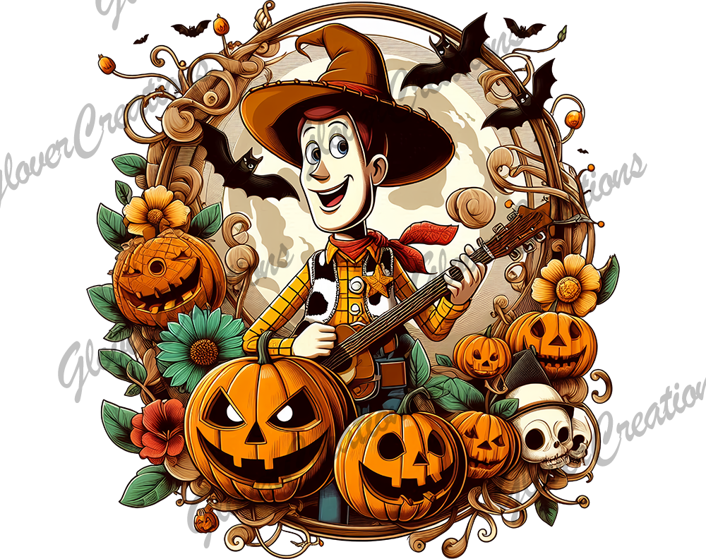 Child Size Woody Halloween Direct to Film Ready to Press Heat Transfers