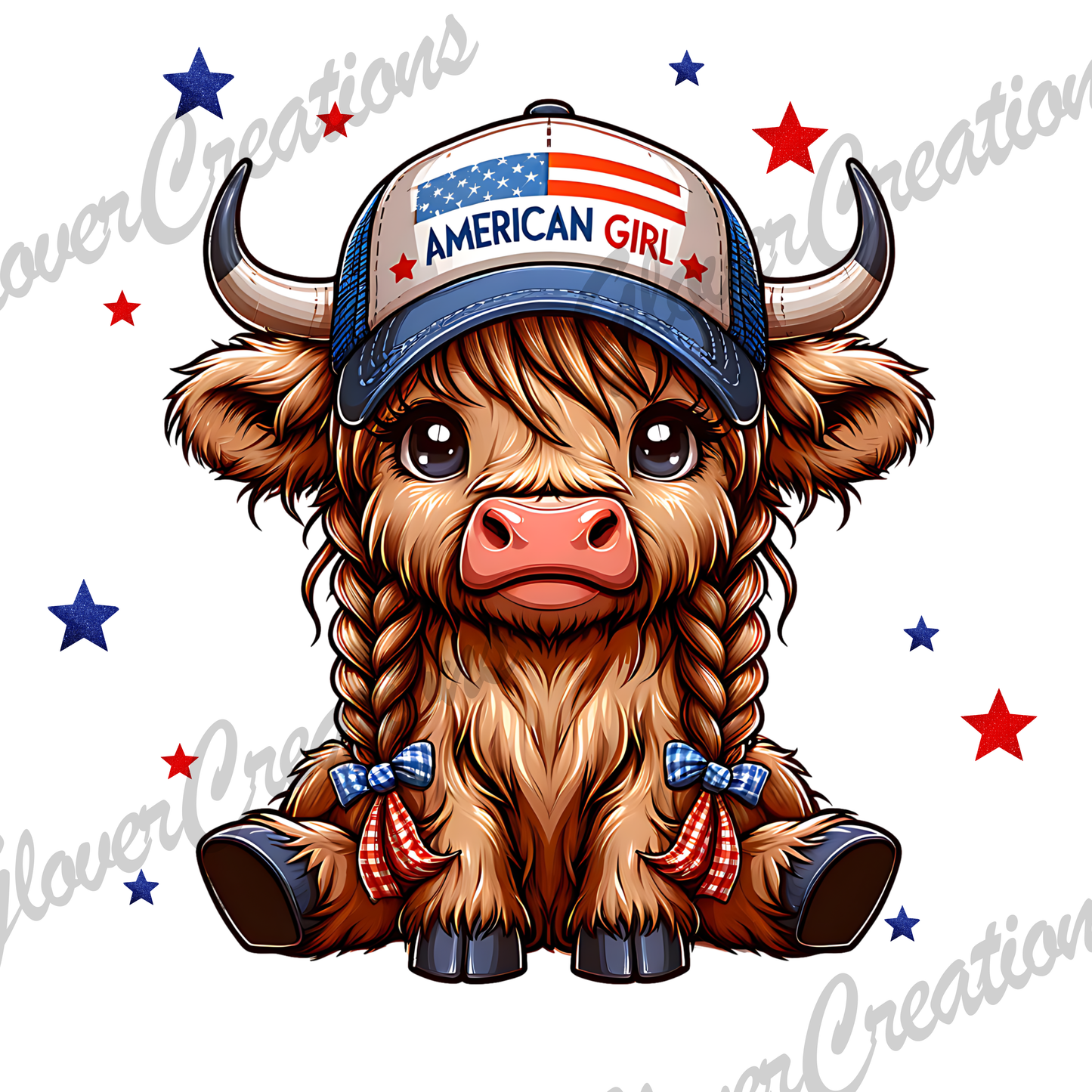 Adult American Cow Girl Direct to Film Ready to Press Heat Transfers