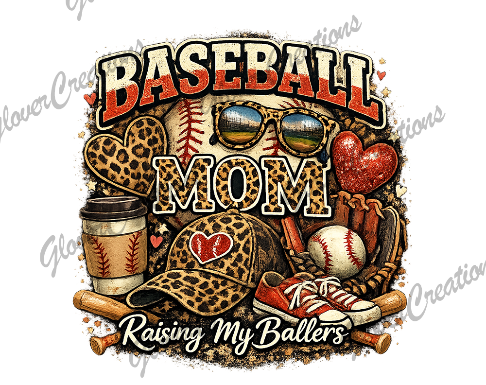 baseball mom Direct to Film Ready to Press Heat Transfers