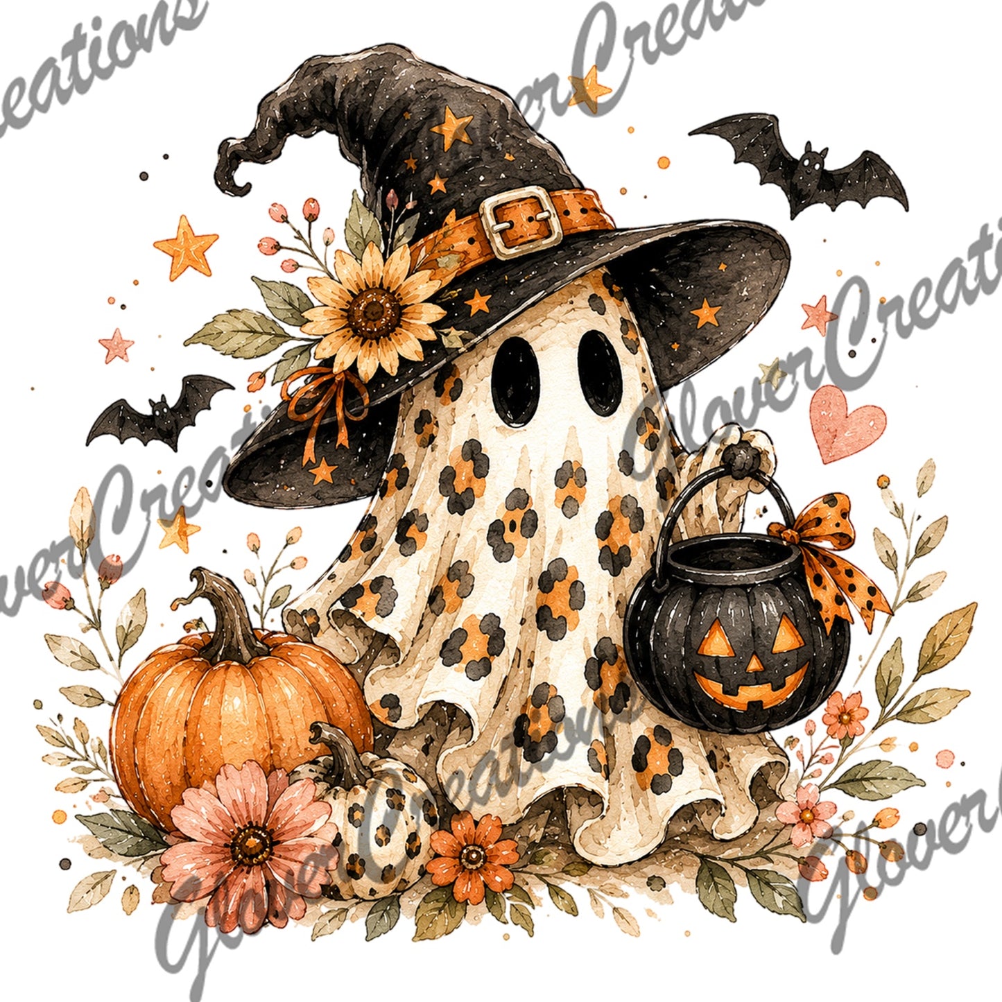 Leopard Ghost Witch Halloween
