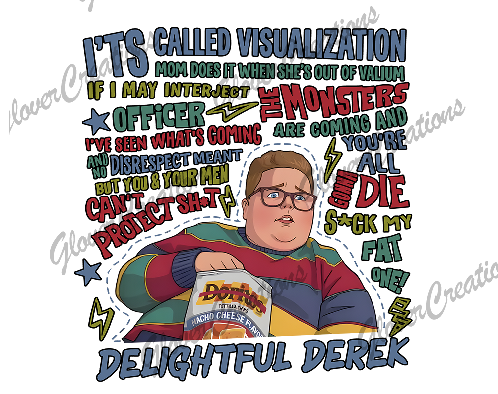 Delightful Derek Direct to Film Ready to Press Heat Transfers