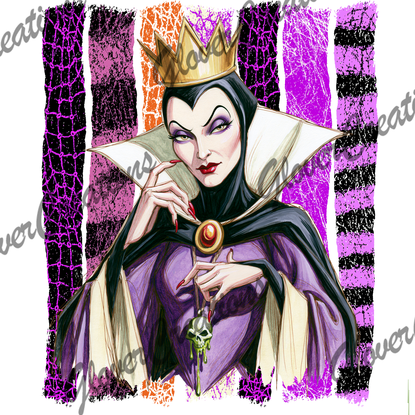 Villain Evil Queen Direct to Film Ready to Press Heat Transfers