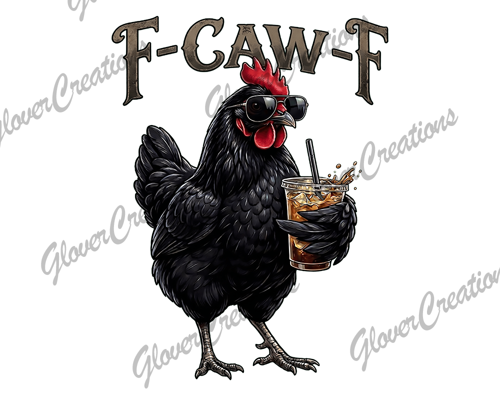 cool chicken Direct to Film Ready to Press Heat Transfers