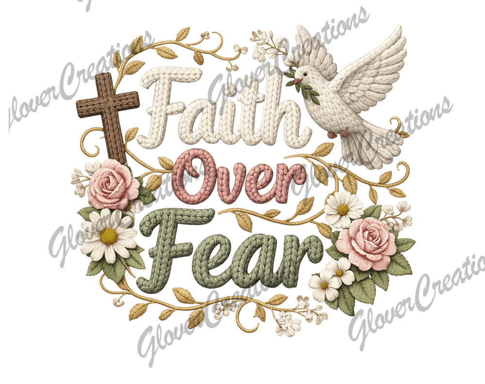 Faith Over Fear Direct to Film Ready to Press Heat Transfers