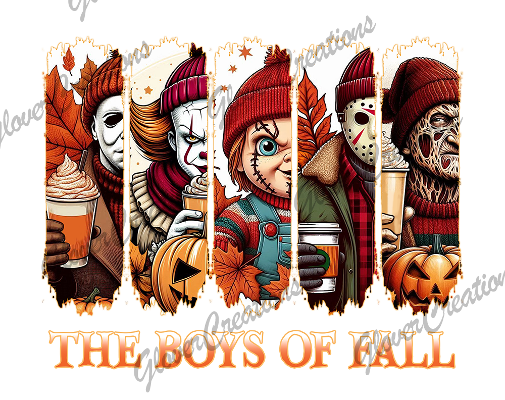 The Boys of Fall Halloween Direct to Film Ready to Press Heat Transfers