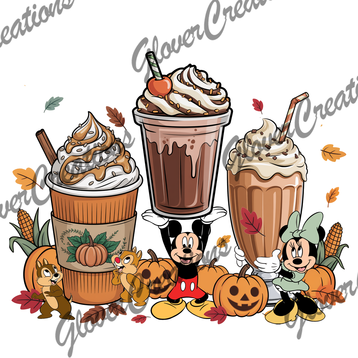 Mickey Cocoa Direct to Film Ready to Press Heat Transfers