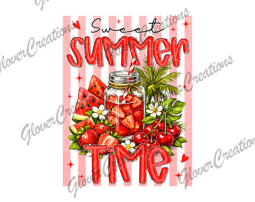 Sweet Fruit Summer Direct to Film Ready to Press Heat Transfer