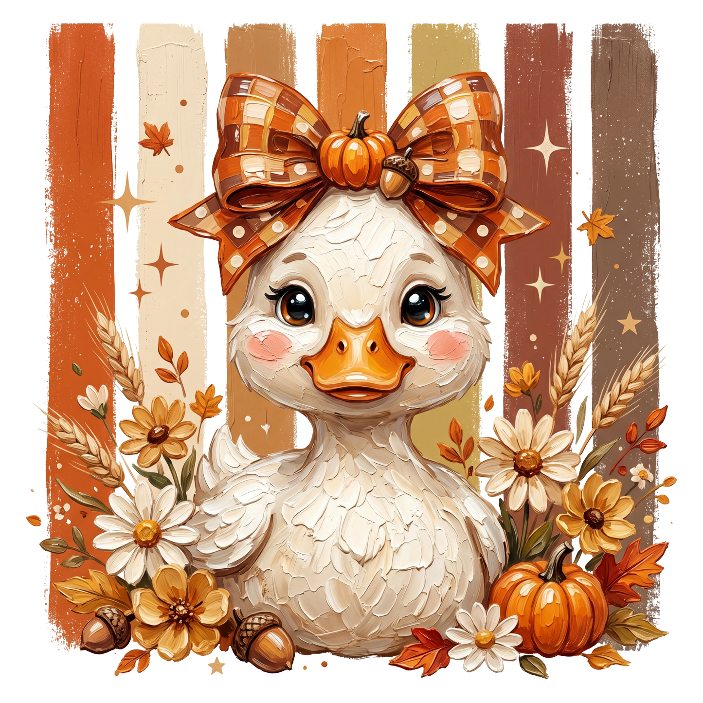 Cute Fall Duck Direct to Film Ready to Press Heat Transfers
