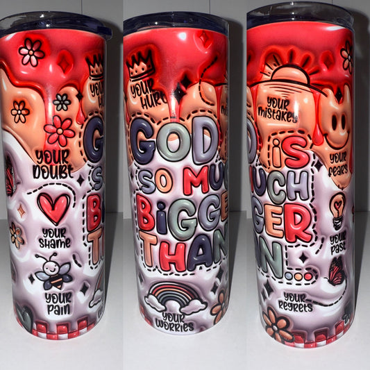 God is Bigger 20oz Stainless Steel Tumbler