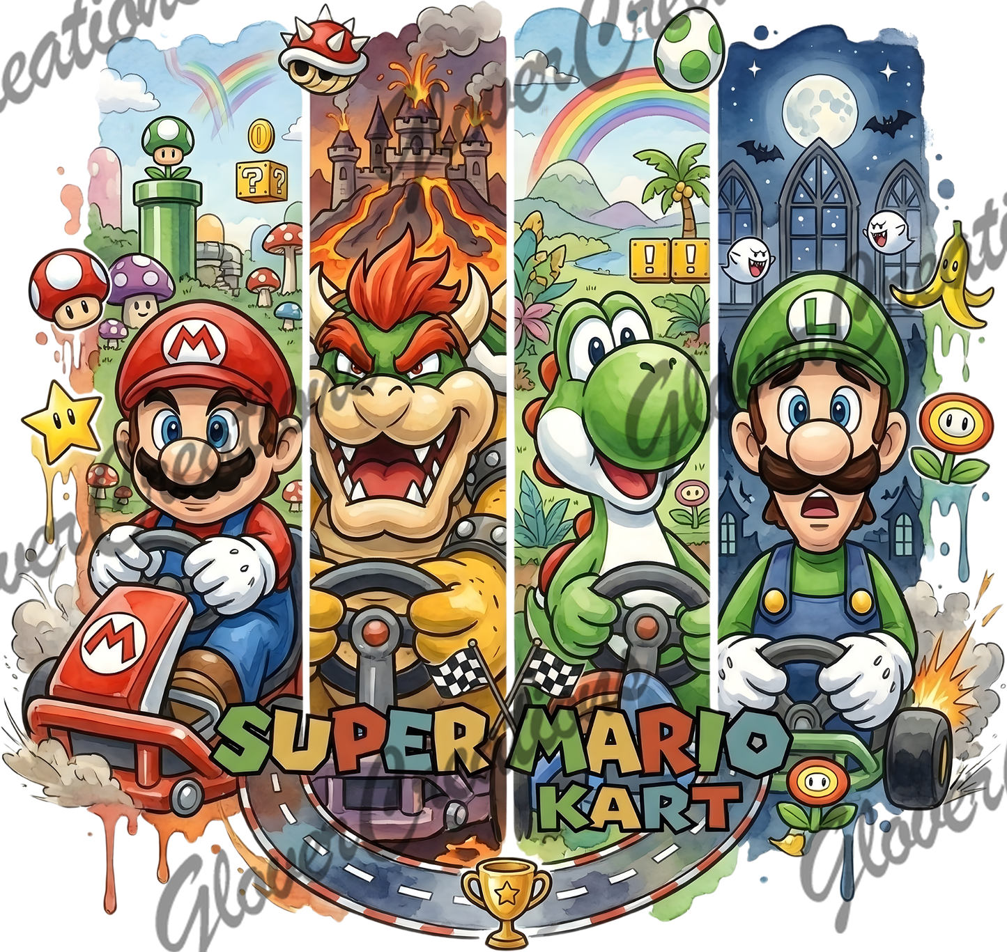 Super Kart Direct to Film Ready to Press Heat Transfers