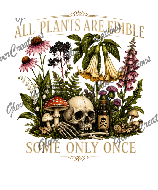 Plant Skull Direct to Film Ready to Press Heat Transfers