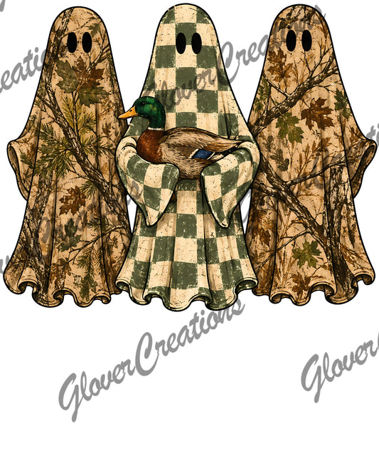 Camo Ghost Trio Direct To Film Ready To Press Heat Transfers