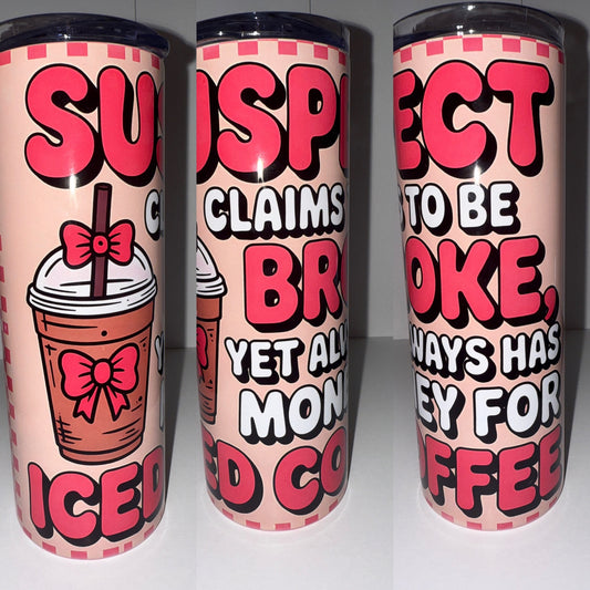 Coffee Suspect 20oz Stainless Steel Tumbler