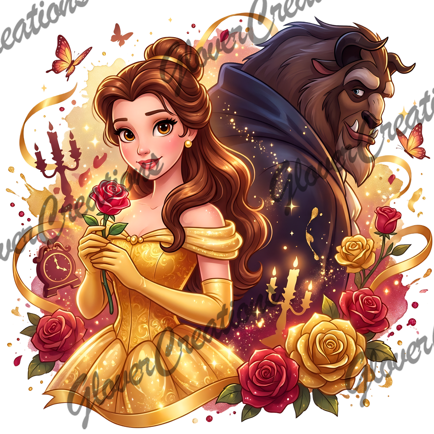 Beauty And The Beast Direct to Film Ready to Press Heat Transfers