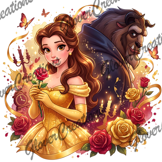 Beauty And The Beast Direct to Film Ready to Press Heat Transfers