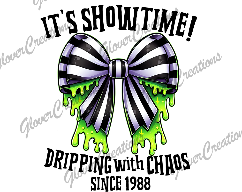 Beetle Juice Bow Direct to Film Ready to Press Heat Transfer